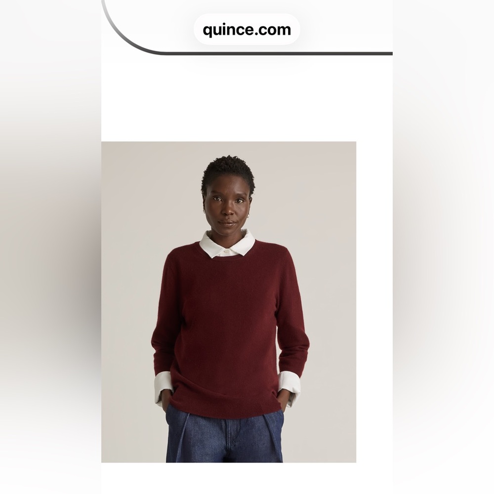 Quince Burgundy cashmere Sweater